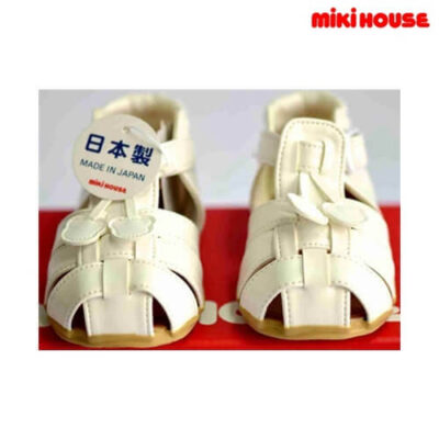 Miki House 2nd Stage Soft White Sandals Size 14cm-15cm