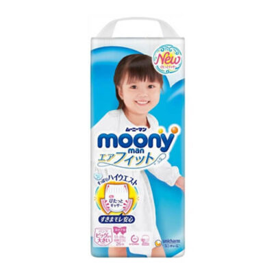Unicharm Moony Nappy Pants Size XXL for 13-28kg Baby Girls 26PK