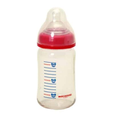 Premium Baby Bottle Miki House First Glass Milk Bottle 160ml