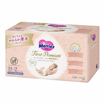Merries First Premium Baby Soft & Thick Wipes Refill 54 Sheets x 2PK