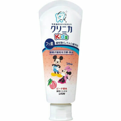 Lion Clinica Mickey Mouse Children Toothpaste Peach Flavor 60g