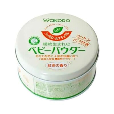 Wakodo Corn Starch SICCAROL Natural Baby Powder With Puff 120g