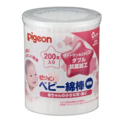 Pigeon Baby Cotton Swabs Thin Antibacterial – Pack of 200