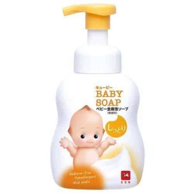 Cow Soap Kewpie Baby Foam Soap for Hair and Body Moist 400ml
