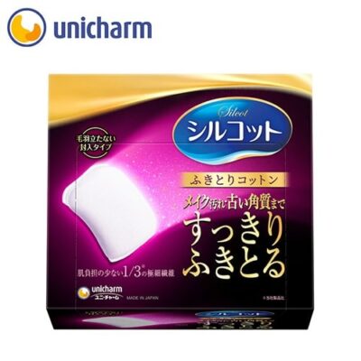 Unicharm Silcot Silky Touch Wiping Cotton 32 Sheets