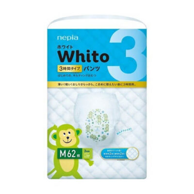 Nepia Premium Whito 3 Hours Unisex Pants Size M for 7-10kg Babies 62PK