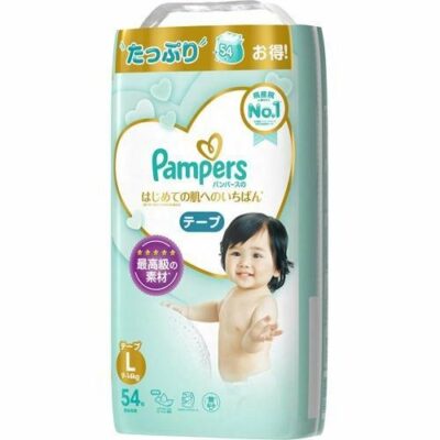 Pampers Premium 一级帮 最高级 Nappy Size L for 9-14kg Sensitive Skin 敏感肌 Babies Jumbo Pack 54PK