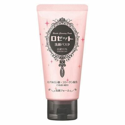 ROSETTE White Clay Lift Facial Wash Paste 120g – Anti-Aging Magic for Normal to Dry or Matured Skin