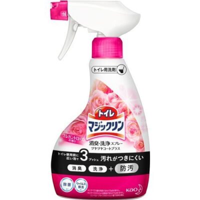Kao Magiclean Toilet Deodorant Cleaning Spray Glossy Coat Plus Elegant Rose 380ml