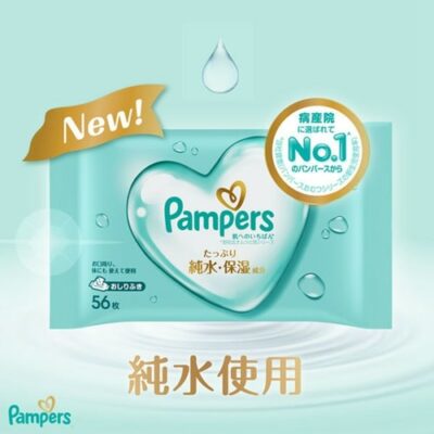 Pampers Premium一级帮敏感肌设计 Sensitive Skin Design Gentle Baby Wipes 1 Pack- Thick Refills, 56 Sheets