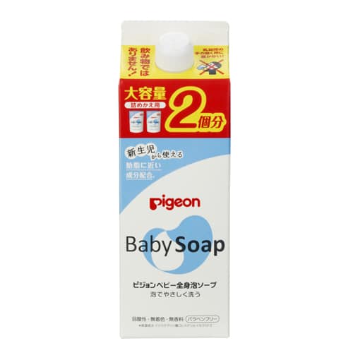 Pigeon Baby Whole Body Foam Soap with Ceramide from Newborn Unscented Refill 800ml