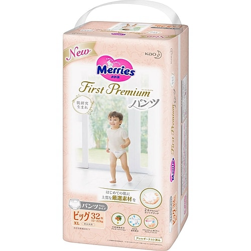 Merries First Premium 花王顶级 Nappy Pants Size XL for 12-22kg Babies 32PK