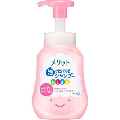 KAO Merit Kids Foamy Shampoo for Tangled Hair Peach Scent 300ml