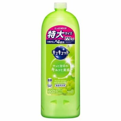 Kao Cucute Dishwashing Detergent, Clear Muscat Grape Scent, Refill 770ml