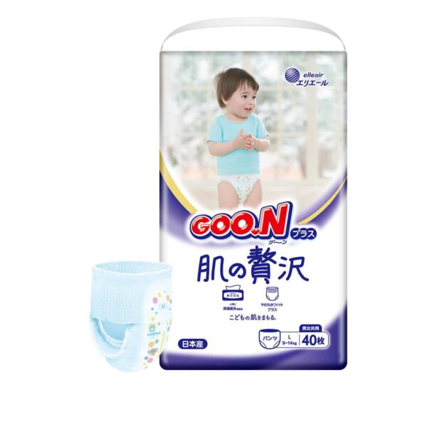 Exclusive Group Buy: GOO.N Luxury Premium Sensitive Skin Nappy Pants for Size L(9-14kg) Babies 40 Pieces