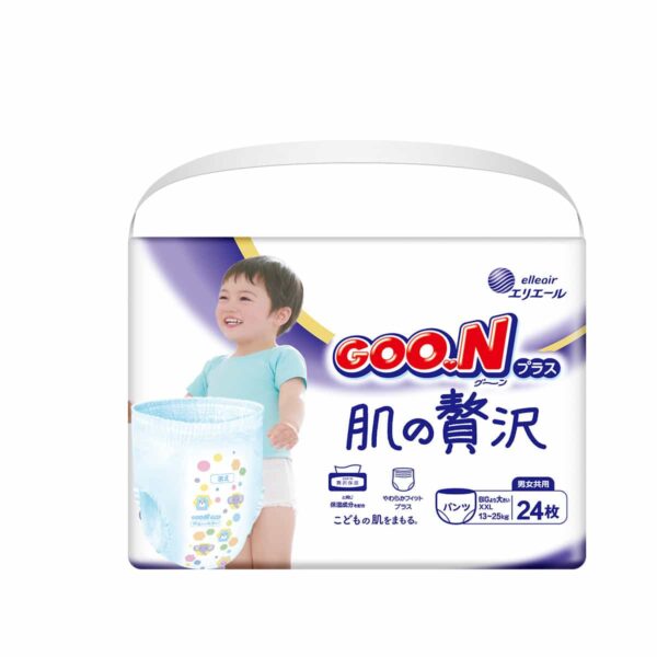 Exclusive Group Buy: GOO.N Luxury Premium Sensitive Skin Nappy Pants for Size XXL(13-25kg) Babies 24 Pieces