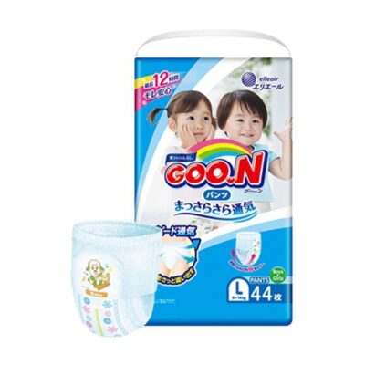 GOO.N VE Unisex Ultra Thin Breathable Nappy Pants Size L for 9-14kg Babies 44PK