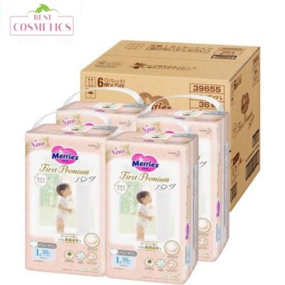 Merries First Premium 花王顶级 Nappy Pants Size L for 9-14kg Babies 1 Carton (144 Pants/36 Pants x 4 Pks)