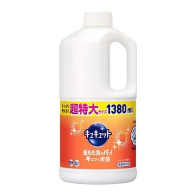 Kao Cucute Dishwashing Detergent, Orange Scent, Value Pack, Super Jumbo, 1380ml