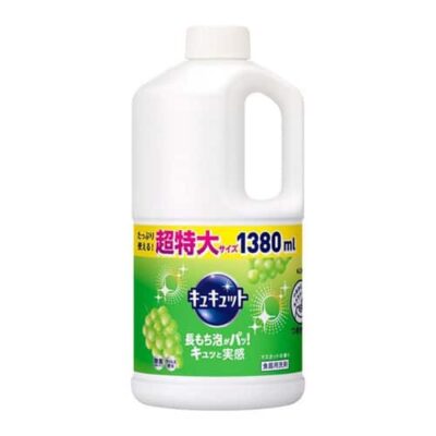 Kao Cucute Dishwashing Detergent Muscat Grape Scent Value Pack Super Jumbo Refill 1380ml
