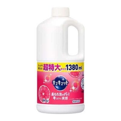 Kao Cucute Dishwashing Detergent, Pink Grapefruit Scent, Value Pack, Super Jumbo, 1380ml