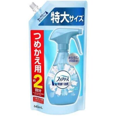 P&G Japan Febreze W Fabric Sterilizer and Deodorant Spray Refreshing Laundry Scent Extra Large Refill 640ml