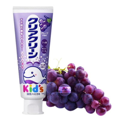 Kao Clear Clean Kids Medicated Toothpaste – Grape Flavor, 70g
