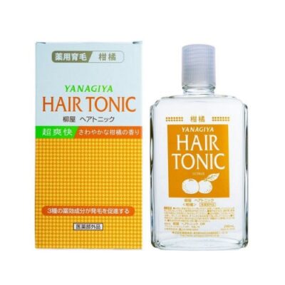 Yanagiya 柳屋 Hair Tonic, 240ml, Super Refreshing, Natural Citrus, Medicinal Hair Growth and Scalp Care