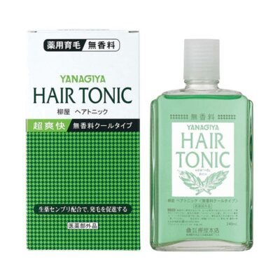 Yanagiya 柳屋 Hair Tonic, Super Refreshing,  240ml, Fragrance-Free Cool, Medicinal Hair Growth and Scalp Care