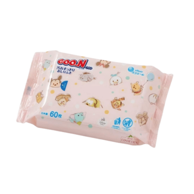 Goo.n Plus Premium Refreshing Thick Baby Wipes With Milk Lotion 60 Sheets