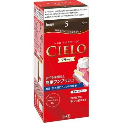Hoyu Cielo EX Cream Hair Color Grey Hair Dye Kit 5 Brown