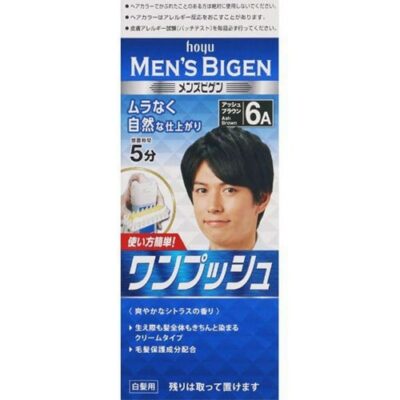 Hoyu Men’s Bigen One Push Cream Hair Color Shade 6A Ash Brown