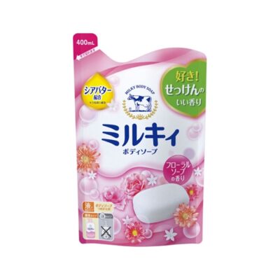 Cow Brand Milky Body Soap Relax Floral Fragrance Refill 400ml