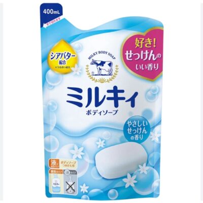 Cow Brand Milky Body Soap Refreshing Soap Fragrance Refill 400ml