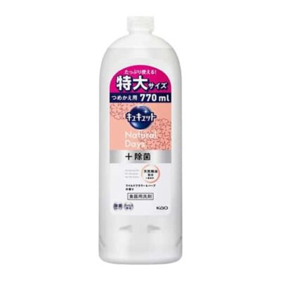 Kao Cucute Natural Days+, Dishwashing Detergent, Disinfectant, Wildflower & Herbs Scent, Refill 770ml