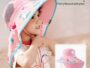 Lemonkid Pink Sakura Pony Sun Hat XL 58cm, Kids' Summer Sun Protection Cap