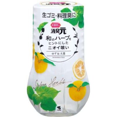 Kobayashi SHOSHUGEN Room Deodorant – Original Japanese Herb Yuzu & Perilla | 400ml for Kitchen
