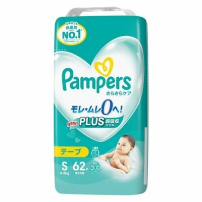 Pampers Silky Care Nappy Size S (4-8kg) – 62 Pack, Ultimate Comfort with PLUS Ultra-Absorbent Gel 