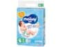 Moony Baby Nappies Tape Size S (4-8kgg) 70 Pieces - Stop Loose Stool Leaks with Stoppers - Unicharm
