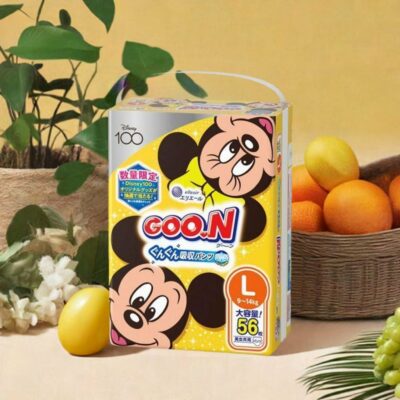 Bundle Sale: Goo.N Disney Limited Edition Nappy Pants L (9-14kg) | Jumbo Pack – 56 Pieces | Breathable, High-Quality