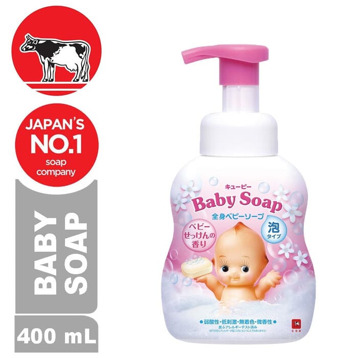 Cow Brand Kewpie Baby Foam Soap Scented for Hair and Body 400ml
