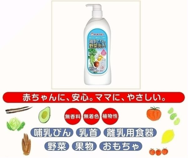 Chu Chu Baby Milk Bottle and Vegetables/Fruits Washing Liquid Pump 820ml