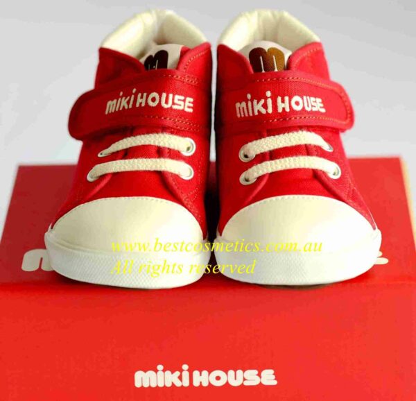 Miki House Logo Campus 2ND Stage Baby shoes - RED (14.50cm-15.50cm)