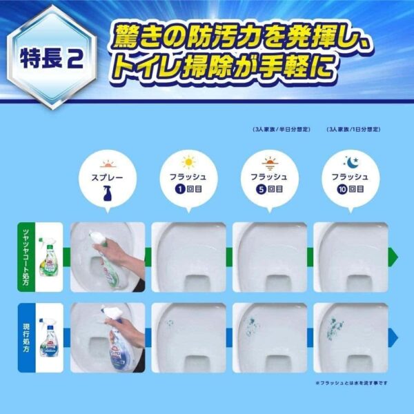 Kao Magiclean Gloss Coat Plus Toilet Detergent Deodorant/Cleaning Spray Elegant Rose 380ML