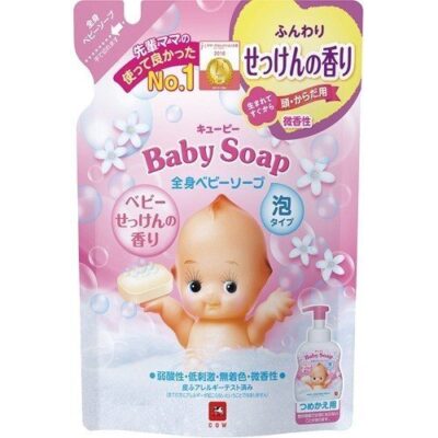 Cow Brand Kewpie Baby Foam Soap Scented for Hair and Body Refill 350ml