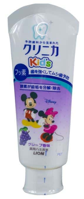 Lion Clinica Mickey Mouse Children Toothpaste Grape Flavor 1 Pack(60g)