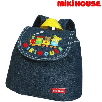 Miki House Beat Denim Baby Backpack
