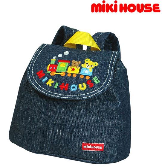Miki House Beat Denim Baby Backpack