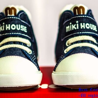 Miki House Logo Campus 2ND Stage Baby shoes – BLUE
