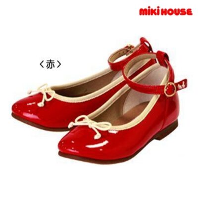 Miki House Ankle Strap  Kids’ Shoes Red Size 17cm-19cm